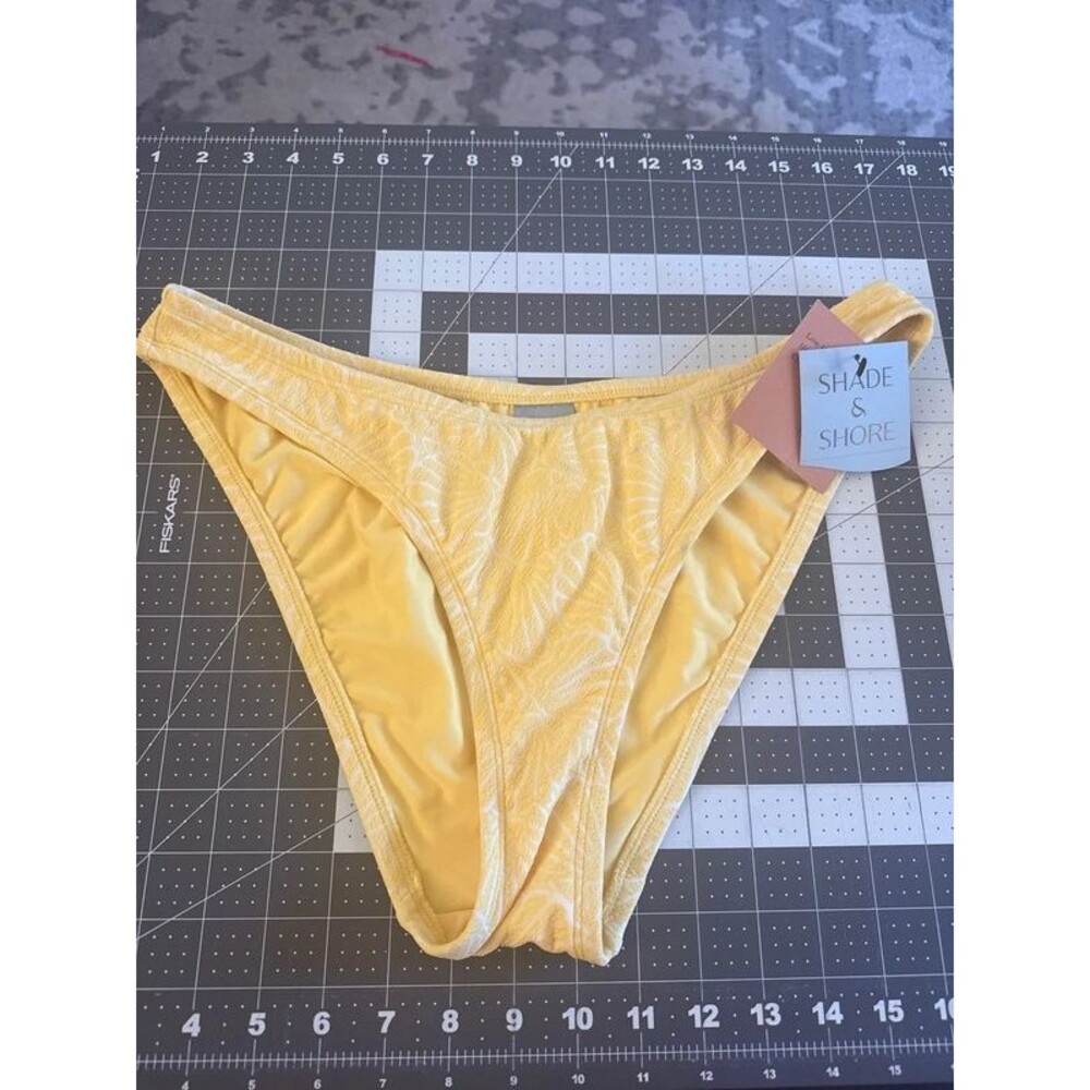 Yellow Bikini Bottoms Large Low Rise High Leg Cheeky NWT